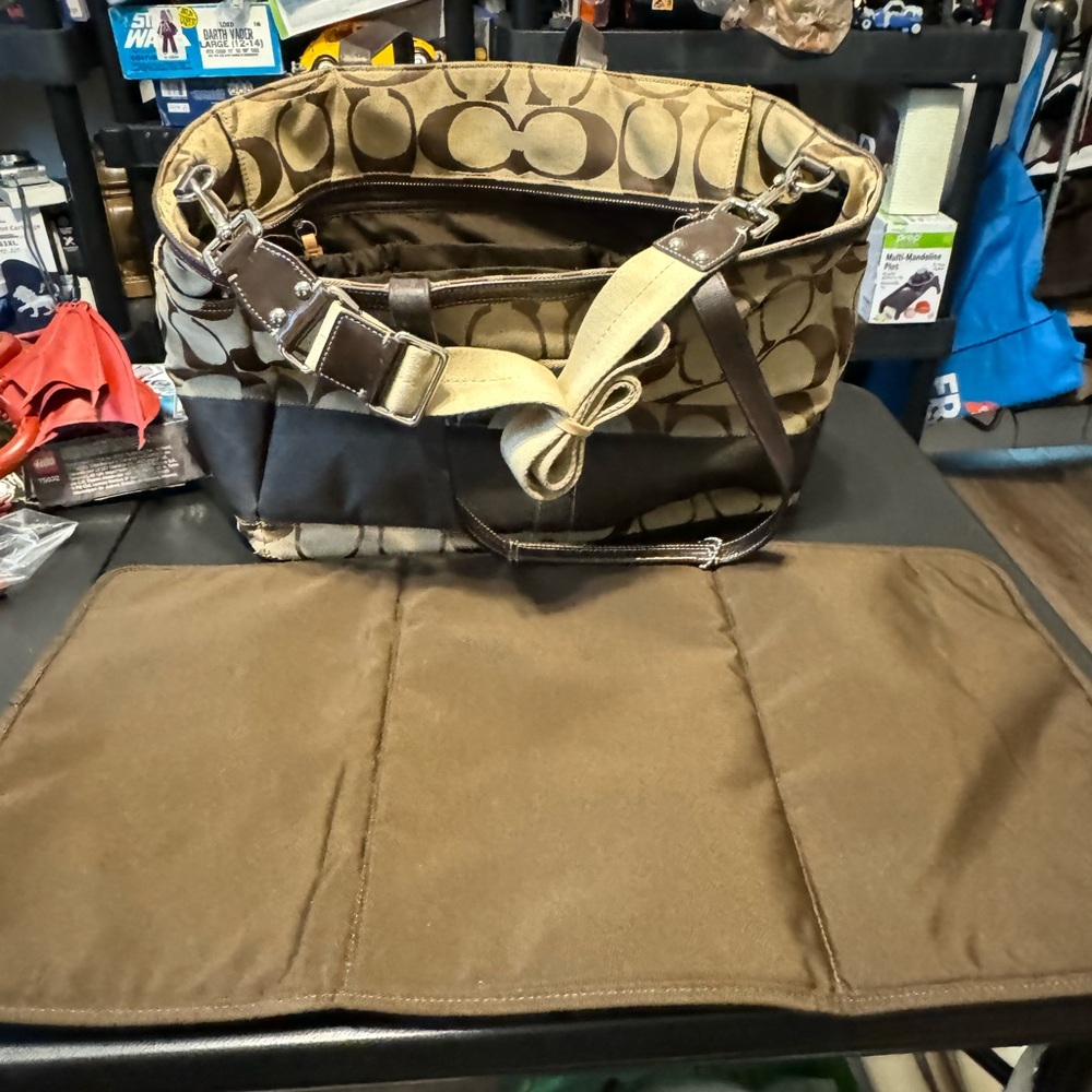 Authentic Coach Signature A1076-F13803 Large Tote/Diaper Bag W/ Changing Matt - Picture 5 of 16